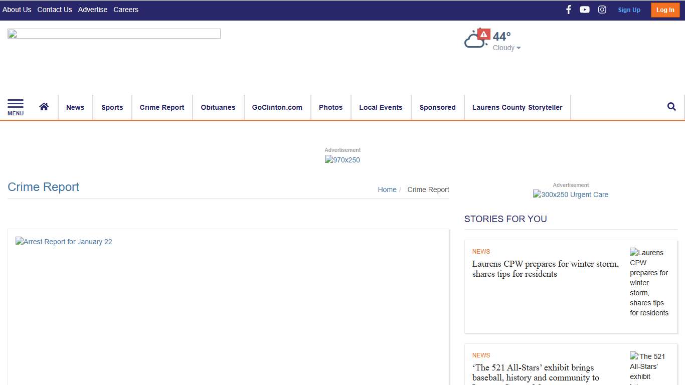 Crime Report golaurens.com